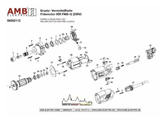 Fräsmotor 800 FME-Q