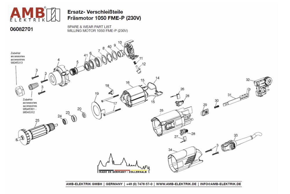 Fräsmotor 1050 FME-P