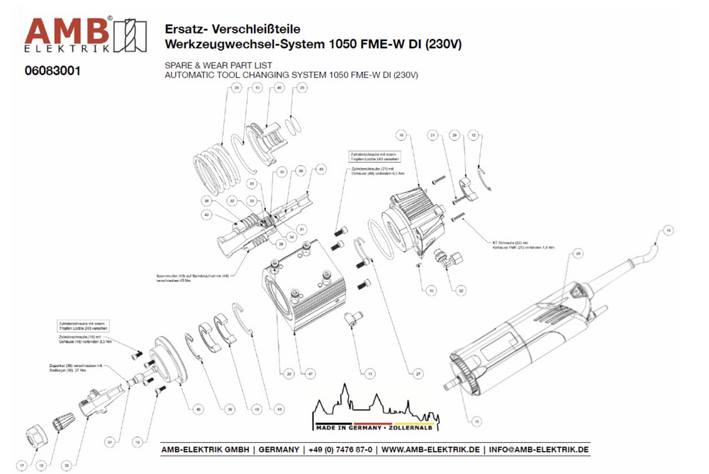 Werkzeugwechsel-System 1050 FME-W DI