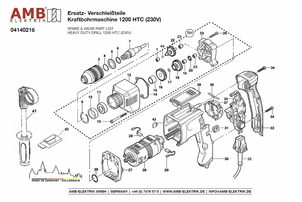 Kraftbohrmaschine 1200 HTC
